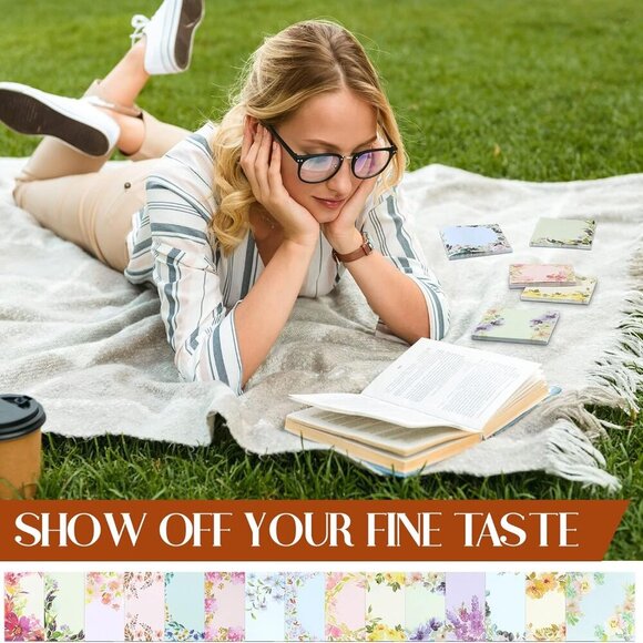15 Pads Pop up Sticky Notes 3 x 3 Inch Floral Sticky Notes Refills Cute Sticky P - Picture 4 of 7